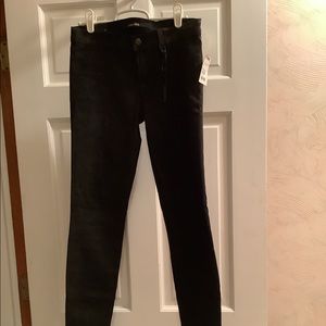 J brand super skinny low-rise black spandex pants